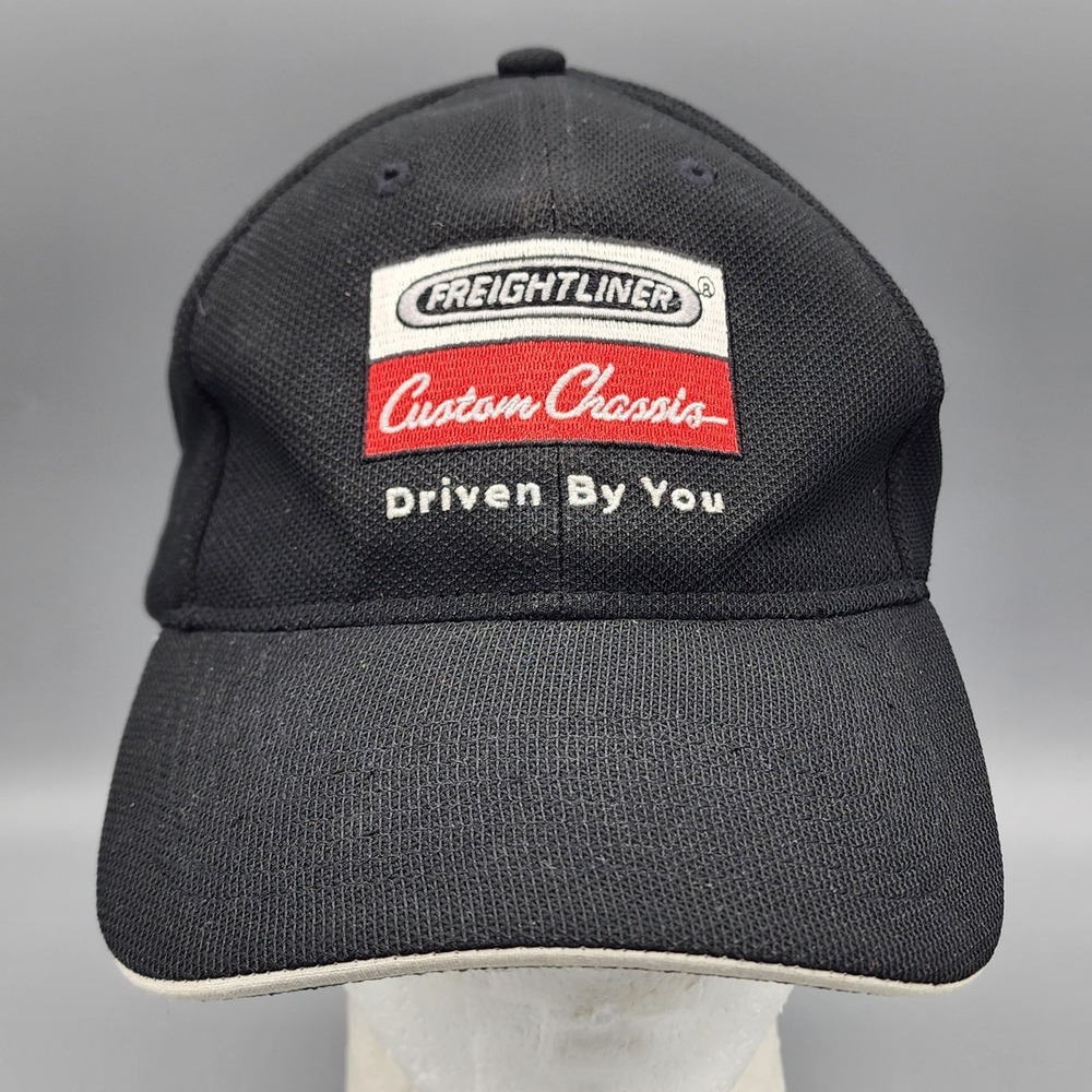 Freightliner Custom Chassis Hat Black Strapback Adjustable Trucker Promo Cap